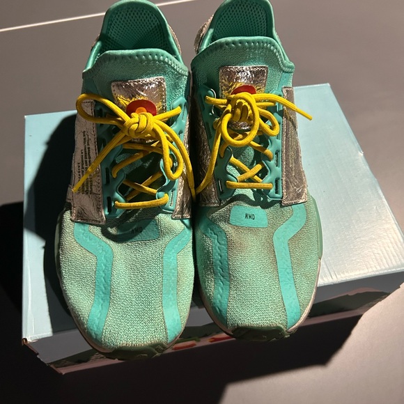 Adidas South Park Teal Sneakers with Yellow Laces - Picture 2 of 3
